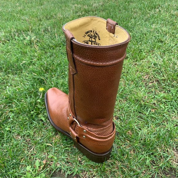 Men’s Genuine Leather Cowboy/Biker Boots - Picture 4 of 6